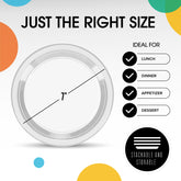 7 In. Clear Plastic Plates | Case of 600